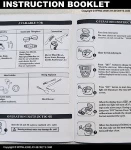 ultrasonic jewelry cleaner instructions